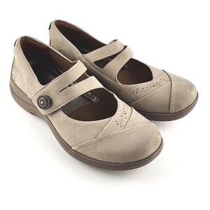 ARAVON - Women’s, Revshow, Mary-Jane, Taupe, Nubuck Leather, Like New, Size 9.5